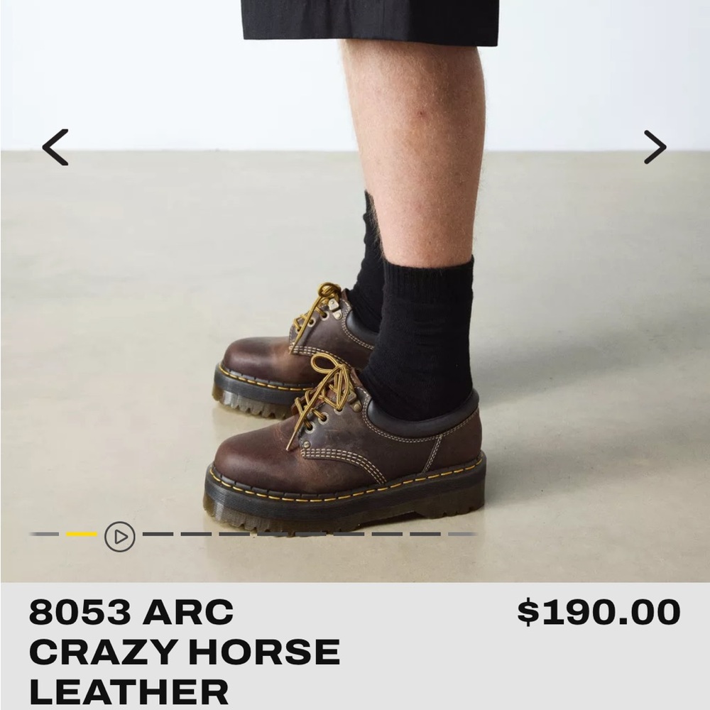 Dr. Martens 8053 Arc Crazy Horse Leather Oxford - Brown